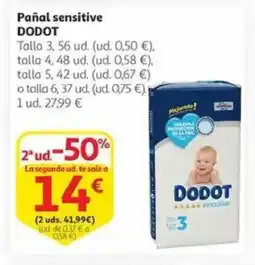 Alcampo DODOT Pañal sensitive oferta