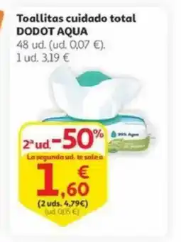 Alcampo DODOT AQUA Toallitas cuidado total oferta