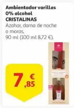Alcampo CRISTALINAS Ambientador varillas 0% alcohol oferta