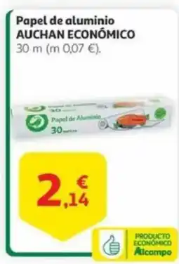 Alcampo AUCHAN ECONÓMICO Papel de aluminio oferta