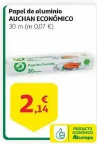 Alcampo AUCHAN ECONÓMICO Papel de aluminio oferta