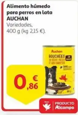 Alcampo AUCHAN Alimento húmedo para perros en lata oferta