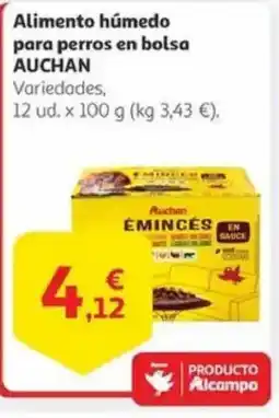 Alcampo AUCHAN Alimento húmedo para perros en bolsa oferta