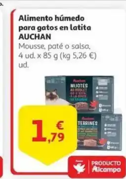 Alcampo AUCHAN Alimento húmedo para gatos en latita oferta