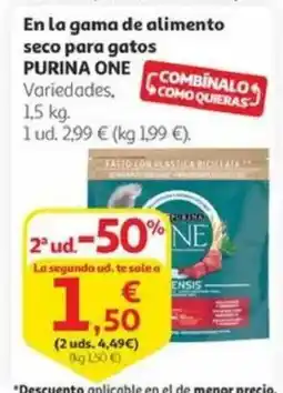 Alcampo PURINA ONE En la gama de alimento seco para gatos oferta