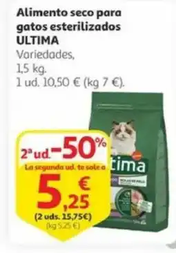 Alcampo ULTIMA Alimento seco para gatos esterilizados oferta