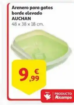 Alcampo AUCHAN Arenero para gatos borde elevado oferta