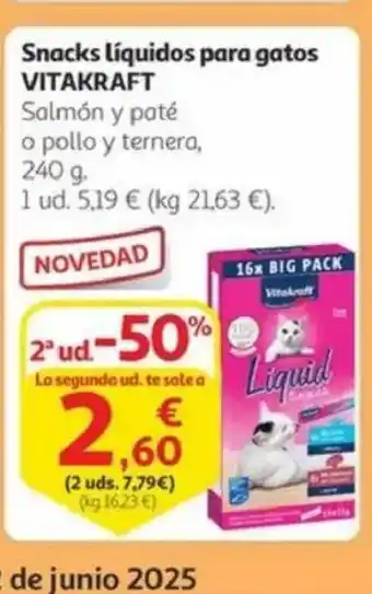 Alcampo VITAKRAFT Snacks líquidos para gatos oferta