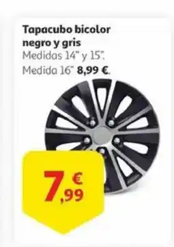 Alcampo Tapacubo bicolor negro y gris oferta