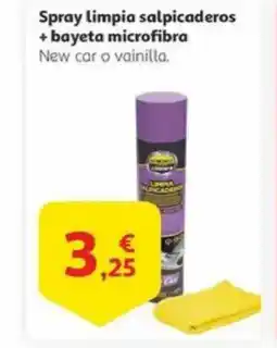 Alcampo Spray limpia salpicaderos +bayeta microfibra oferta