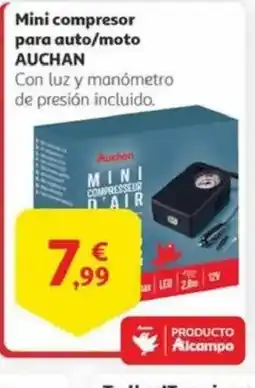 Alcampo AUCHAN Mini compresor para auto/moto oferta