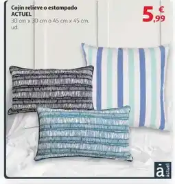 Alcampo Cojín relieve o estampado actuel oferta