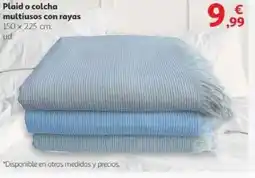Alcampo Plaid o colcha multiusos con rayas oferta