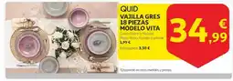 Alcampo Vajilla gres 18 piezas modelo vita oferta