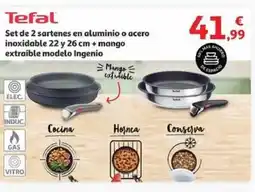 Alcampo TEFAL Set de 2 sartenes en aluminio o acero oferta