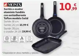 Alcampo MONIX Sartén o asador aluminio fundido con antiadherente oferta