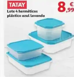 Alcampo TATAY Lote 4 herméticos plástico azul lavanda oferta