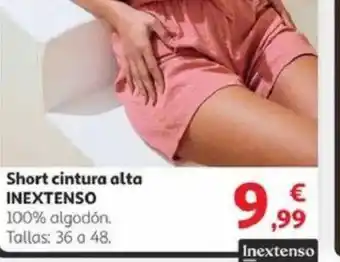 Alcampo Short cintura alta inextenso oferta