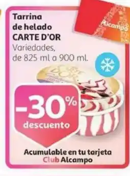 Alcampo CARTE D'OR Tarrina de helado oferta