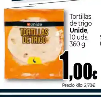 UNIDE Alimentación UNIDE Tortillas de trigo oferta
