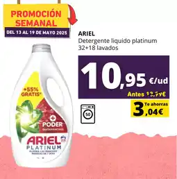 Tu Trébol Hipermercados ARIEL Detergente liquido platinum 32+18 lavados oferta