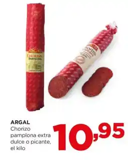 Alimerka ARGAL Chorizo pamplona extra dulce o picante oferta