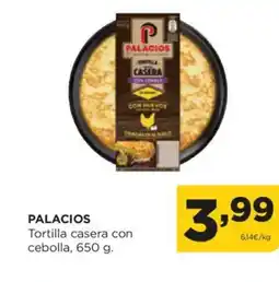 Alimerka PALACIOS Tortilla casera con cebolla oferta