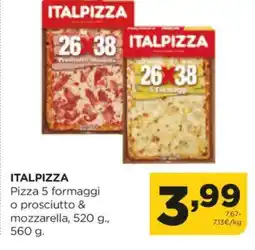 Alimerka ITALPIZZA Pizza 5 formaggi o prosciutto & mozzarella oferta