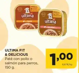 Alimerka ULTIMA FIT & DELICIOUS Paté con pollo o salmón para perros oferta