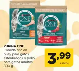 Alimerka PURINA ONE Comida rica en buey para gatos esterilizados o pollo para gatos adultos oferta