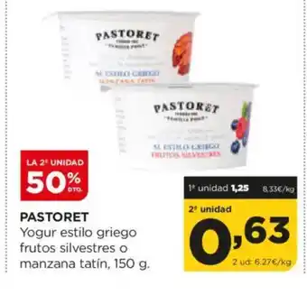 Alimerka PASTORET Yogur estilo griego frutos silvestres o manzana tatín oferta