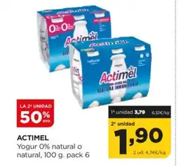 Alimerka ACTIMEL Yogur 0% natural o natural oferta