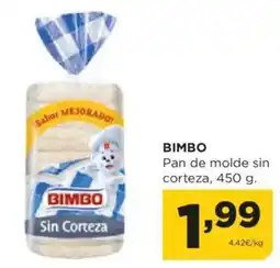 Alimerka BIMBO Pan de molde sin corteza oferta