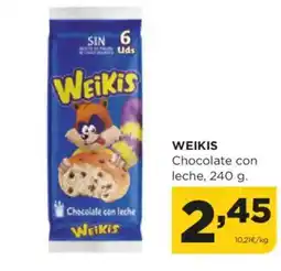 Alimerka WEIKIS Chocolate con leche oferta