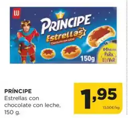 Alimerka PRÍNCIPE Estrellas con chocolate con leche oferta