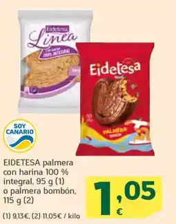 HiperDino EIDETESA palmera con harina 100 % integral o palmera bombón oferta