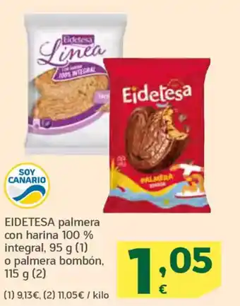 HiperDino EIDETESA palmera con harina 100 % integral o palmera bombón oferta