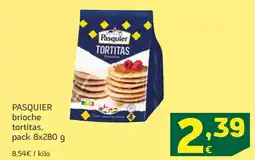 HiperDino PASQUIER brioche tortitas oferta