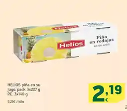HiperDino HELIOS piña en su jugo oferta