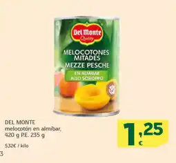 HiperDino DEL MONTE melocotón en almíbar oferta