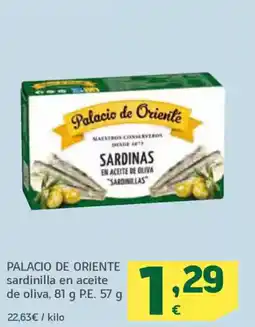 HiperDino PALACIO DE ORIENTE sardinilla en aceite de oliva oferta