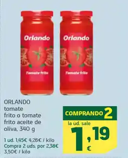 HiperDino ORLANDO tomate frito aceite de oliva oferta