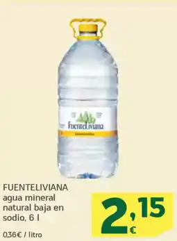 HiperDino FUENTELIVIANA agua mineral natural baja en sodio oferta
