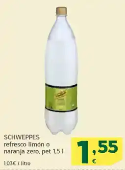 HiperDino SCHWEPPES refresco limón o naranja zero oferta