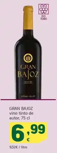 HiperDino GRAN BAJOZ vino tinto de autor oferta