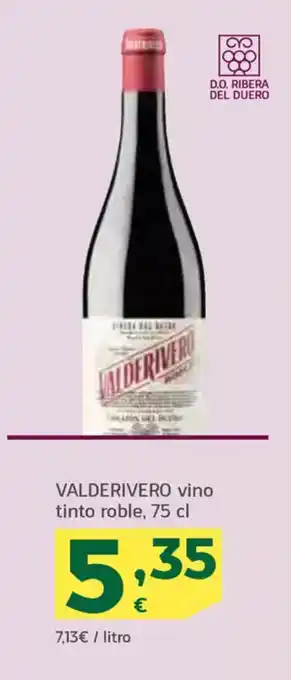 HiperDino VALDERIVERO vino tinto roble oferta