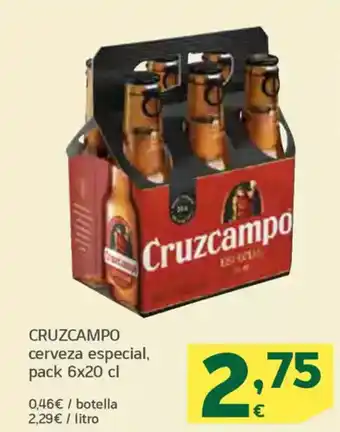 HiperDino CRUZCAMPO cerveza especial oferta