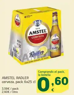 HiperDino AMSTEL RADLER cerveza oferta