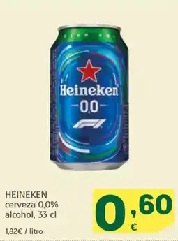 HiperDino HEINEKEN cerveza 0,0% alcohol oferta