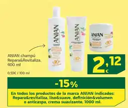 HiperDino ANIAN champú Repara&Revitaliza, oferta